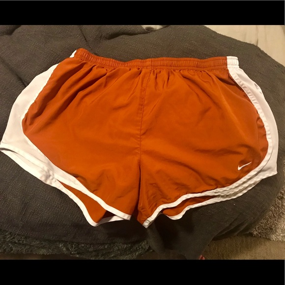 Nike Dri Fit Burnt Orange Texas Nike Tempo Shorts - Picture 1 of 4